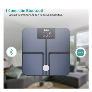 Foto 3 | Bascula Digital Bioimpedancia Inteligente Bluetooth 180kg Belug, Negro