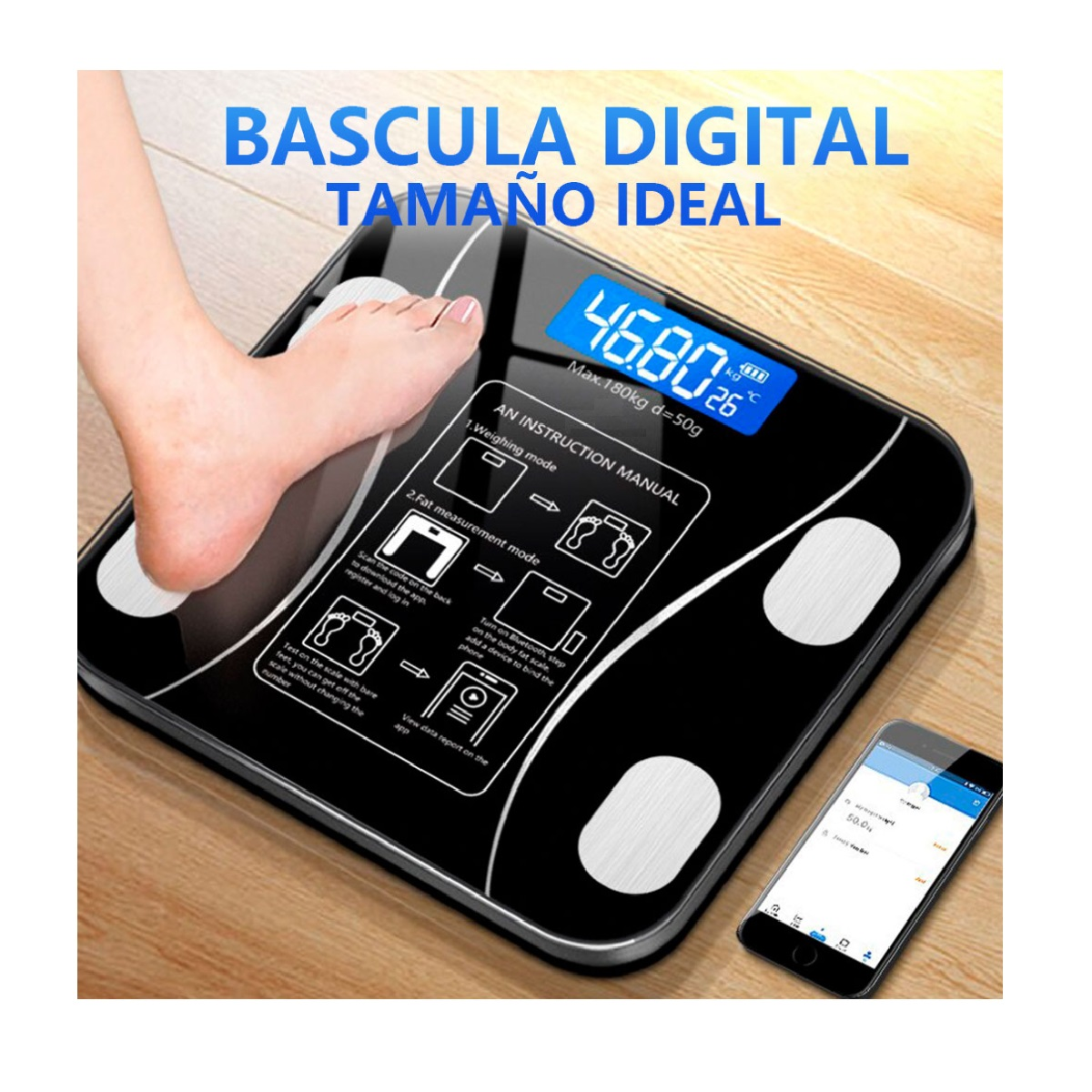 Foto 5 pulgar | Báscula Corporal Digital Prodotty 180 Kilos
