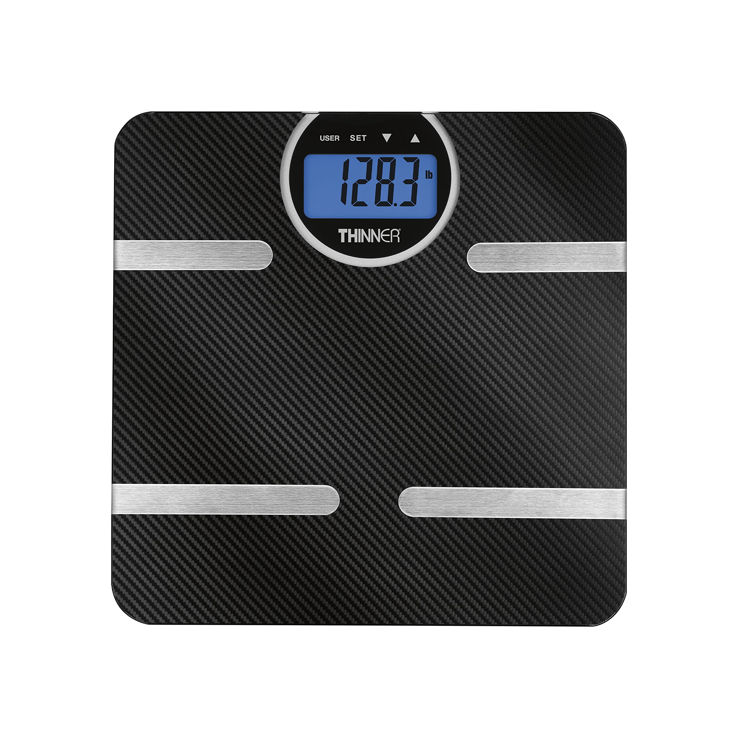 Báscula De Baño Digital Conair Thinner Con Grasa Corporal Negra - Venta Internacional.