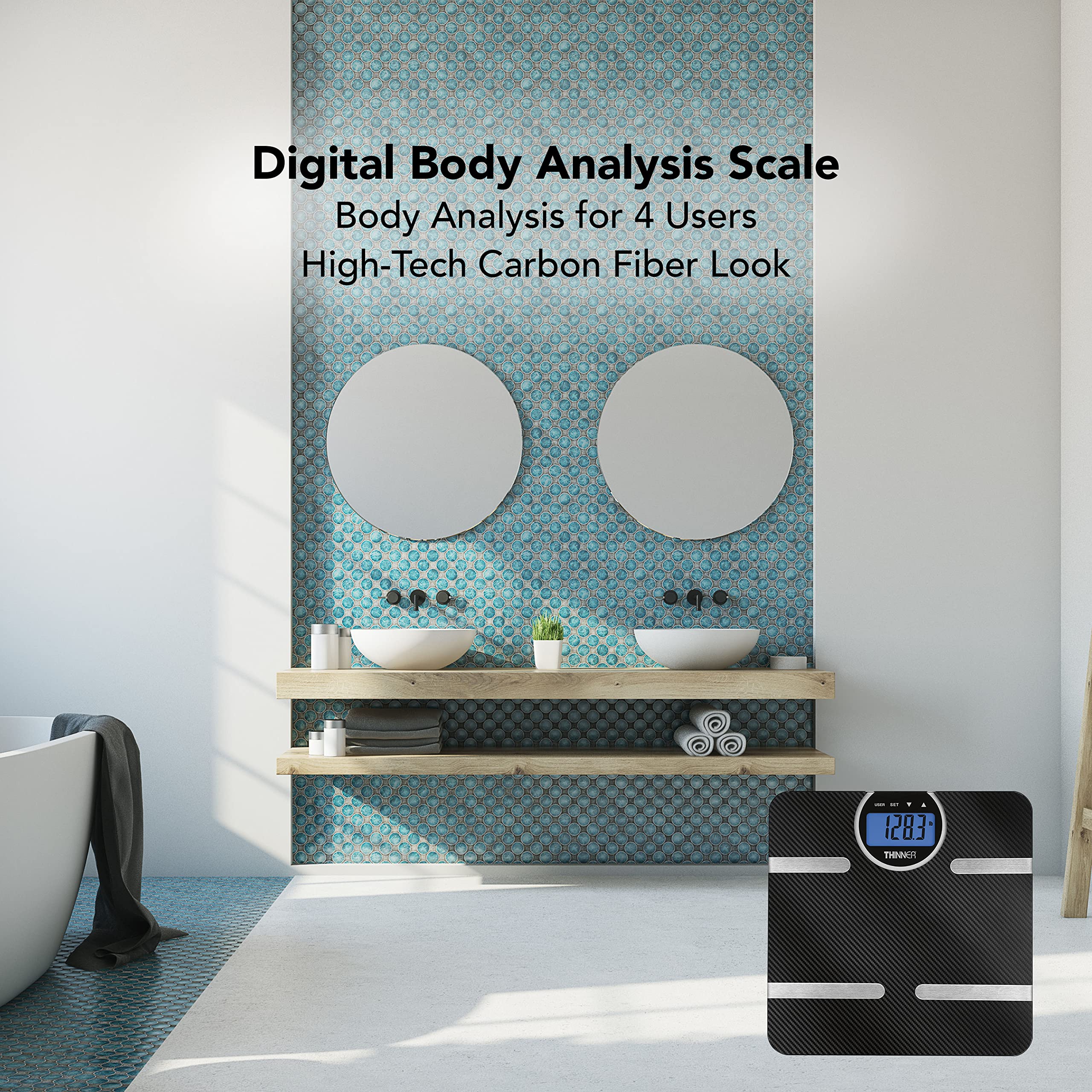 Foto 5 | Báscula De Baño Digital Conair Thinner Con Grasa Corporal Negra - Venta Internacional.