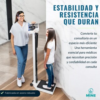 Foto 6 | Báscula Con Estadímetro | Mide Alturas De Hasta 1.90 M. | Soporta Hasta 200 Kg