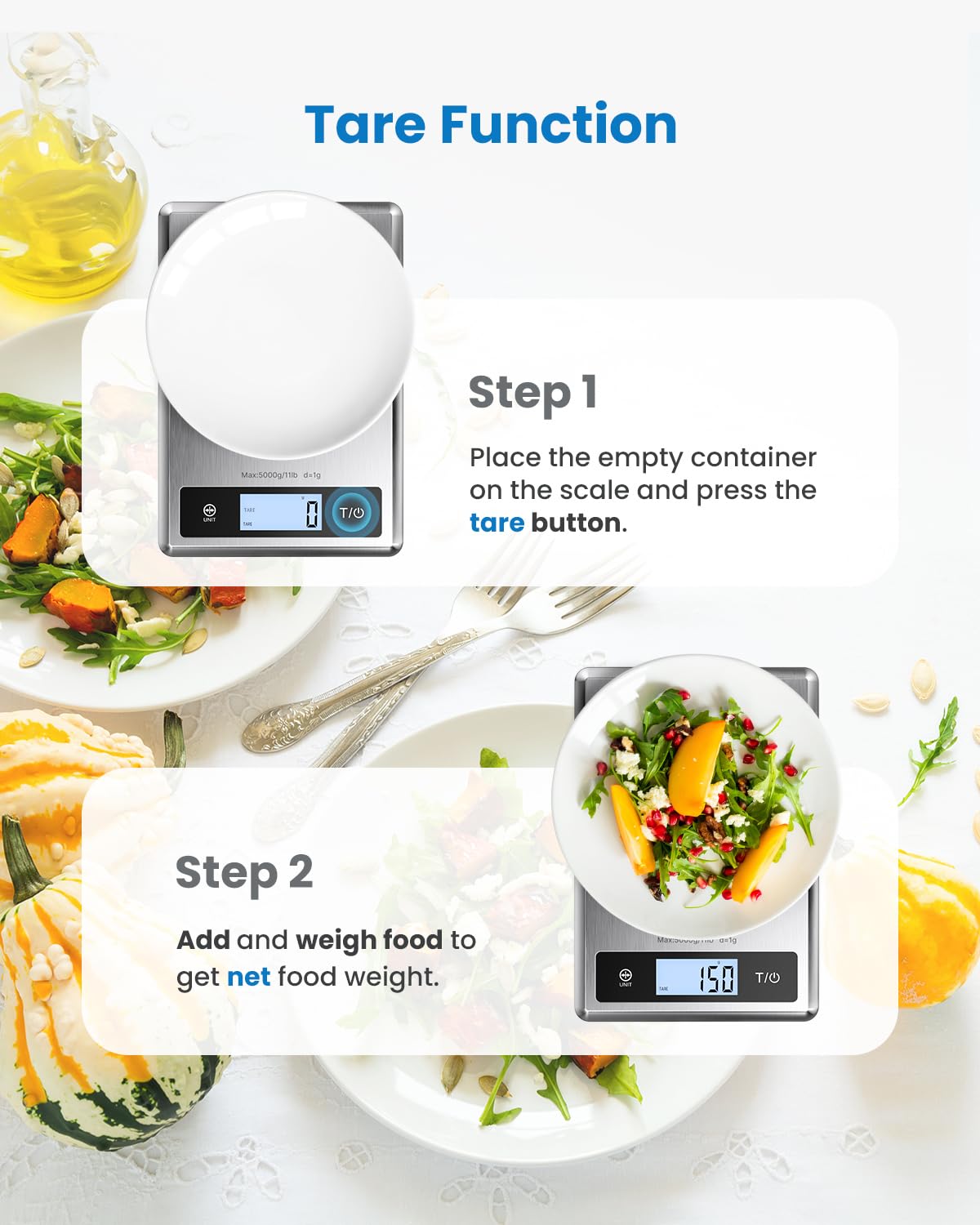 Foto 7 pulgar | Báscula Smart Food Kitchen Renpho Con Calculadora Nutricional - Venta Internacional.