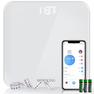 Foto 1 | Báscula Digital De Baño Con Bluetooth Y Pantalla Led – Alta Precisión Y Diseño Moderno (blanco)