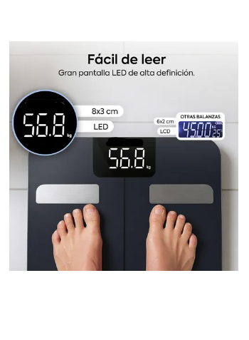 Foto 4 pulgar | Báscula Corporal Digital 180 kg