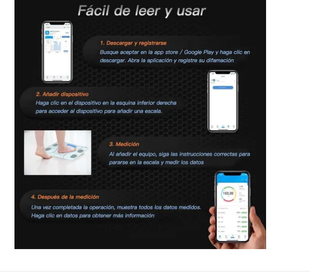 Foto 5 pulgar | Báscula Corporal Digital Bluetooth