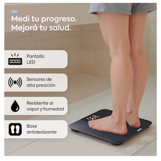 Foto 2 | Báscula Digital Peso Personas 180 Kg Pesa Corporal Baño Personal Lab.g Negra
