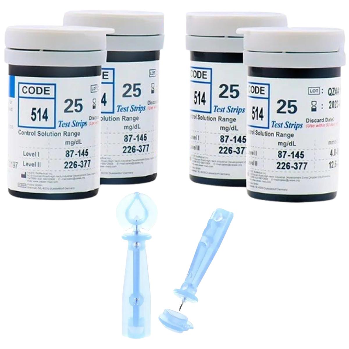 Lancetas Para Medir Glucosa Fullmedix Mxgbt-002 100 Piezas