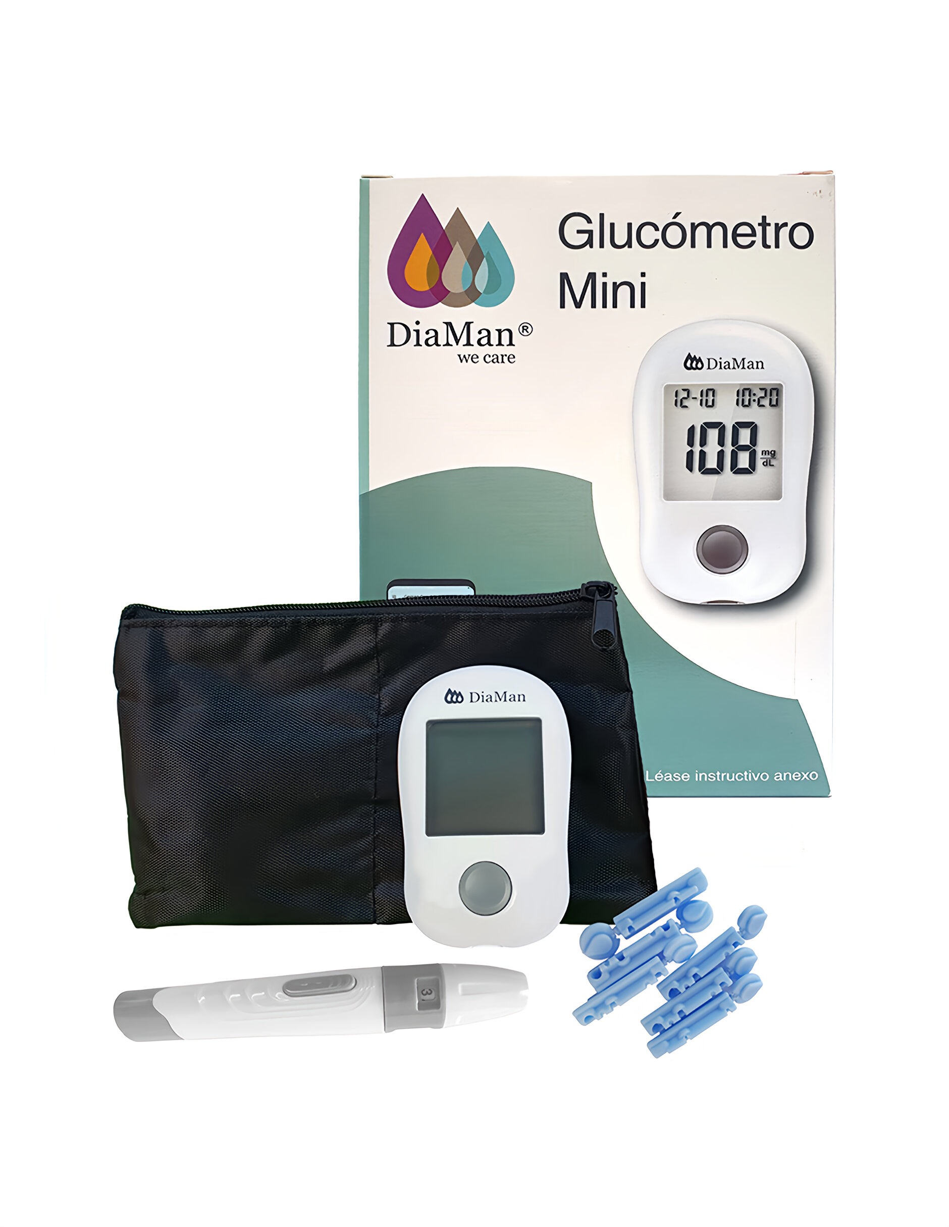 Foto 2 pulgar | Glucómetro Diaman Mini Básico