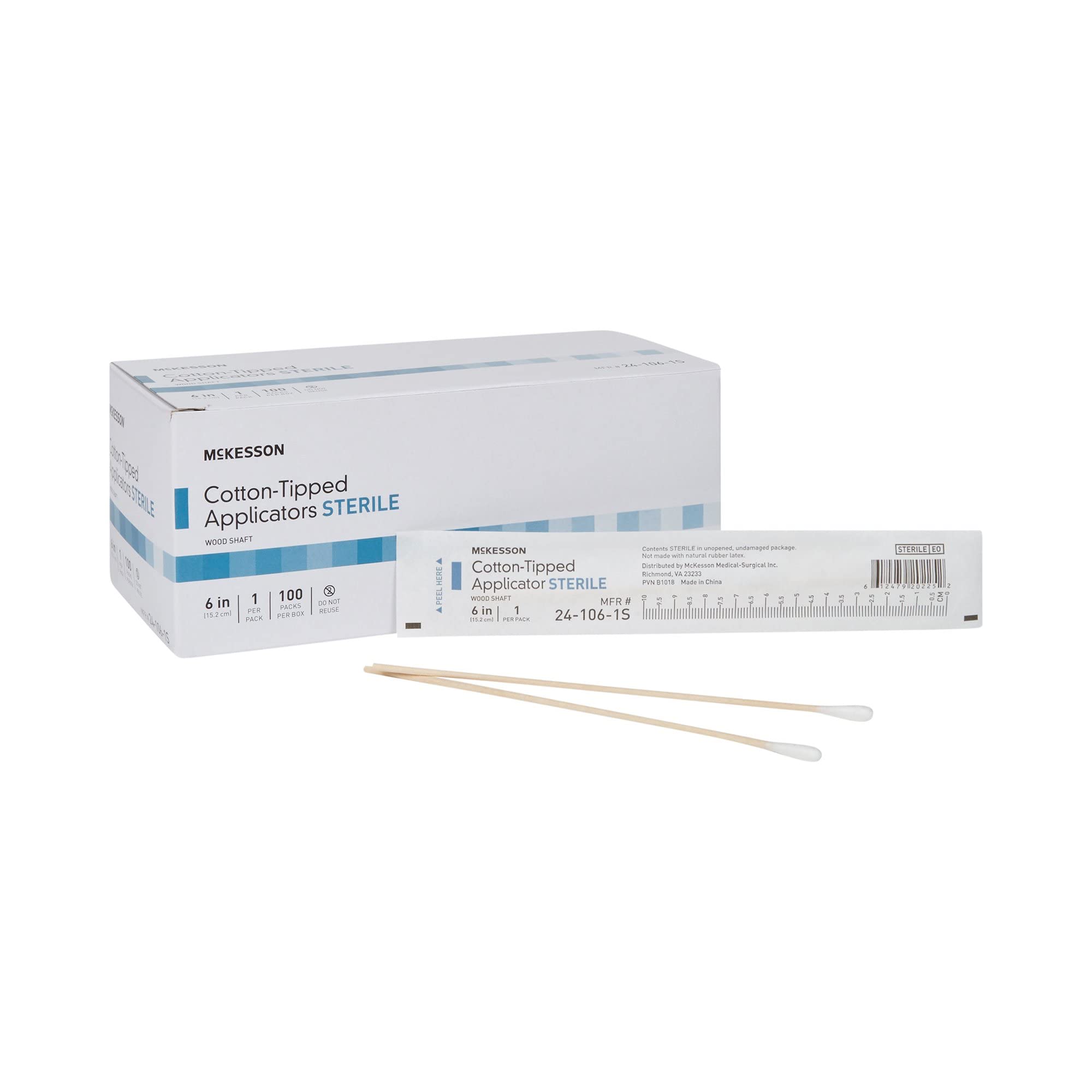 Foto 2 pulgar | Aplicador Con Punta De Algodón Swabstick Mckesson Sterile 1000 Unidades - Venta Internacional.