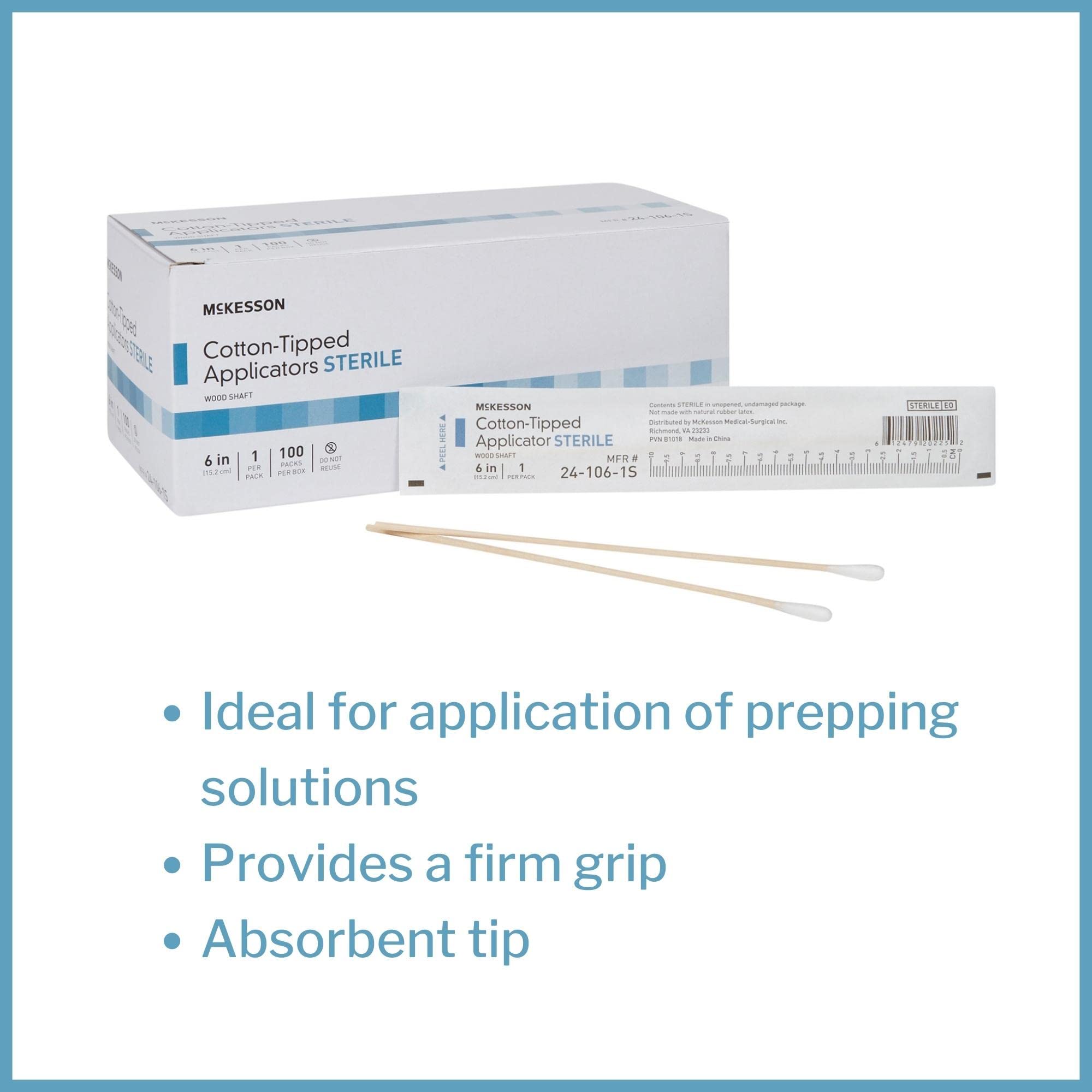 Foto 2 | Aplicador Con Punta De Algodón Swabstick Mckesson Sterile 1000 Unidades - Venta Internacional.