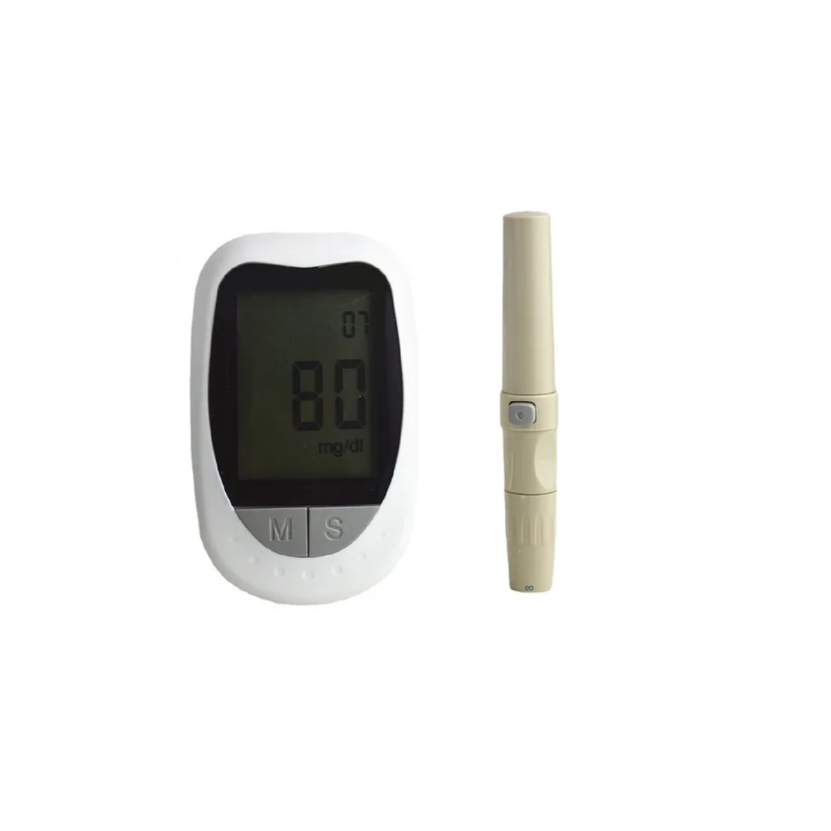 Glucómetro Digital Medidor De Glucosa Eo Safe Imports Esi-20058 Blanco