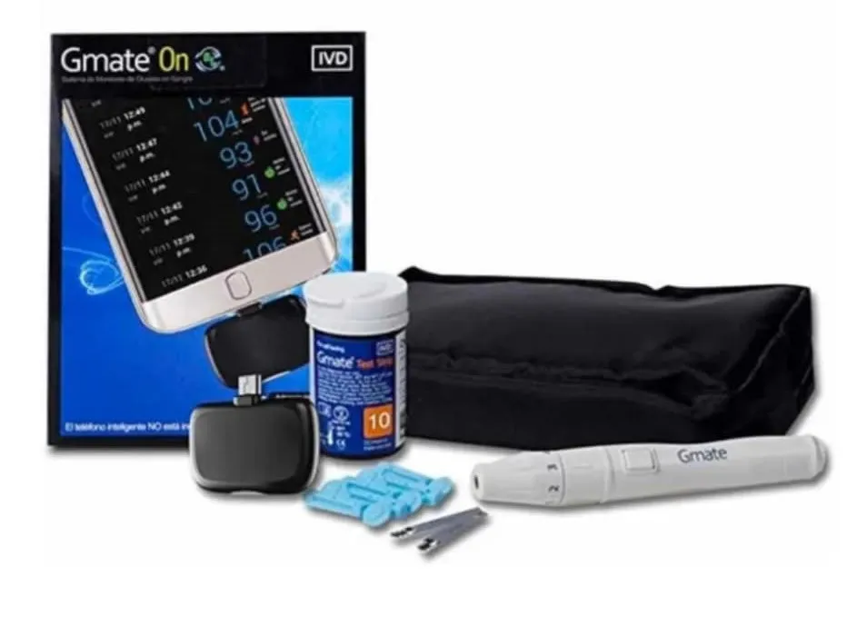 Glucómetro Gmate On Compatible Con Dispositivos Android,kit Con Accesorios Incluidos, Medidor De Glucosa En Sangre P