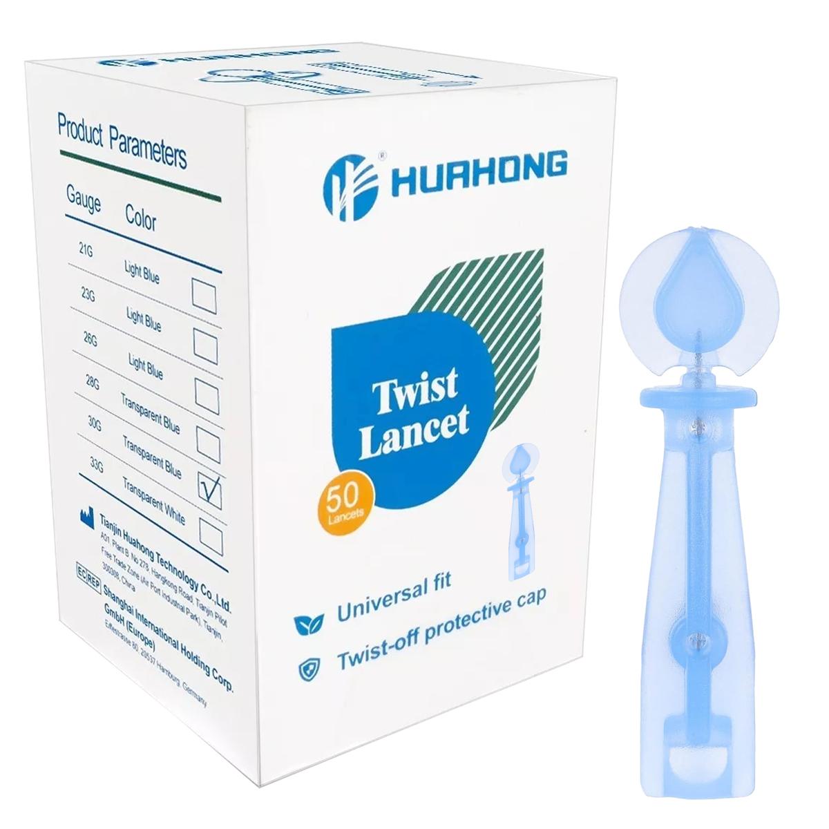 Lancetas Universales Para Glucosa Mxgxl-001 50 Piezas Fullmedix Color Azul
