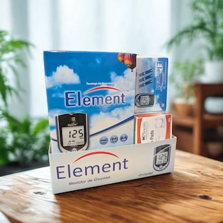 Foto 4 | Kit Element - Medidor De Glucosa, 50 Tiras Reactivas Y 100 Toallitas Acolchadas
