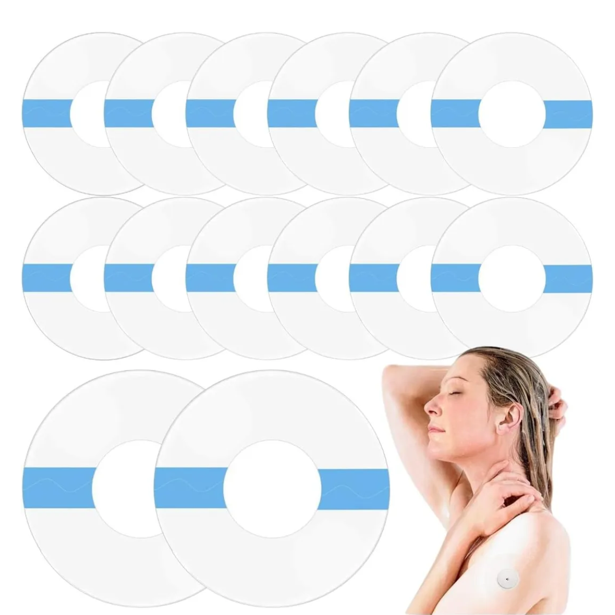25pz Parches Adhesivos Sensor Glucosa Freestyle Impermeables