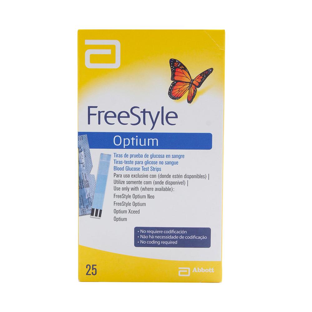 Foto 1 | Tiras Reactivas Freestyle Optium 25 Piezas