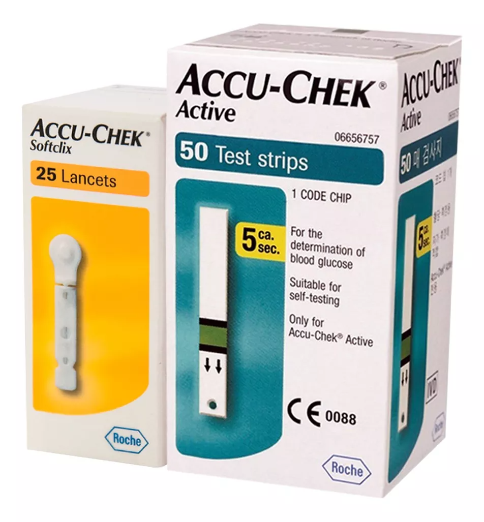 Foto 1 | 50 Tiras Reactivas Active + 25 Lancetas Softclix Accu-Chek