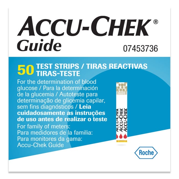 Foto 2 pulgar | Tiras Accu-check Guide - Caja Con 50 Piezas