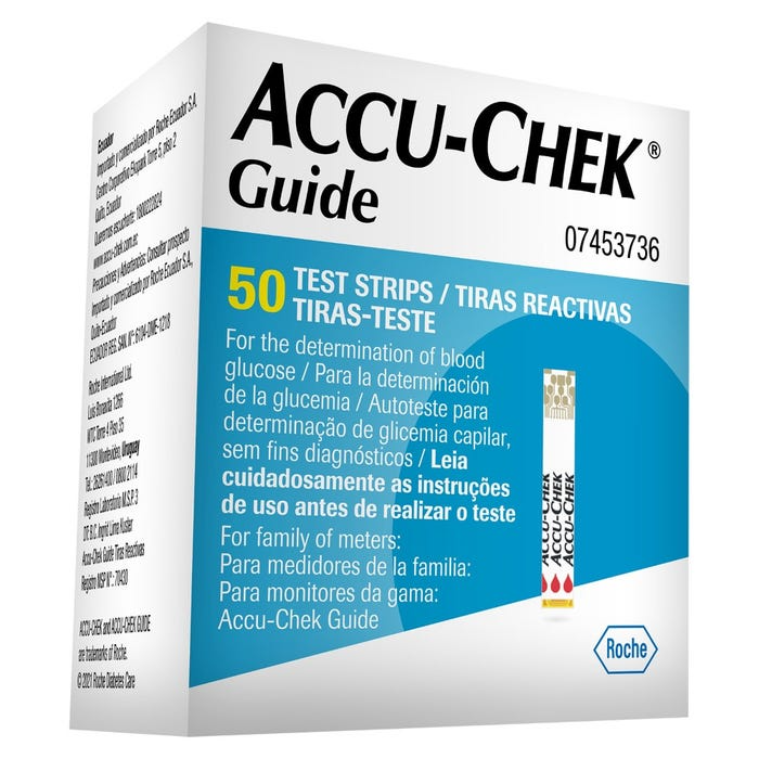 Foto 3 pulgar | Tiras Accu-check Guide - Caja Con 50 Piezas