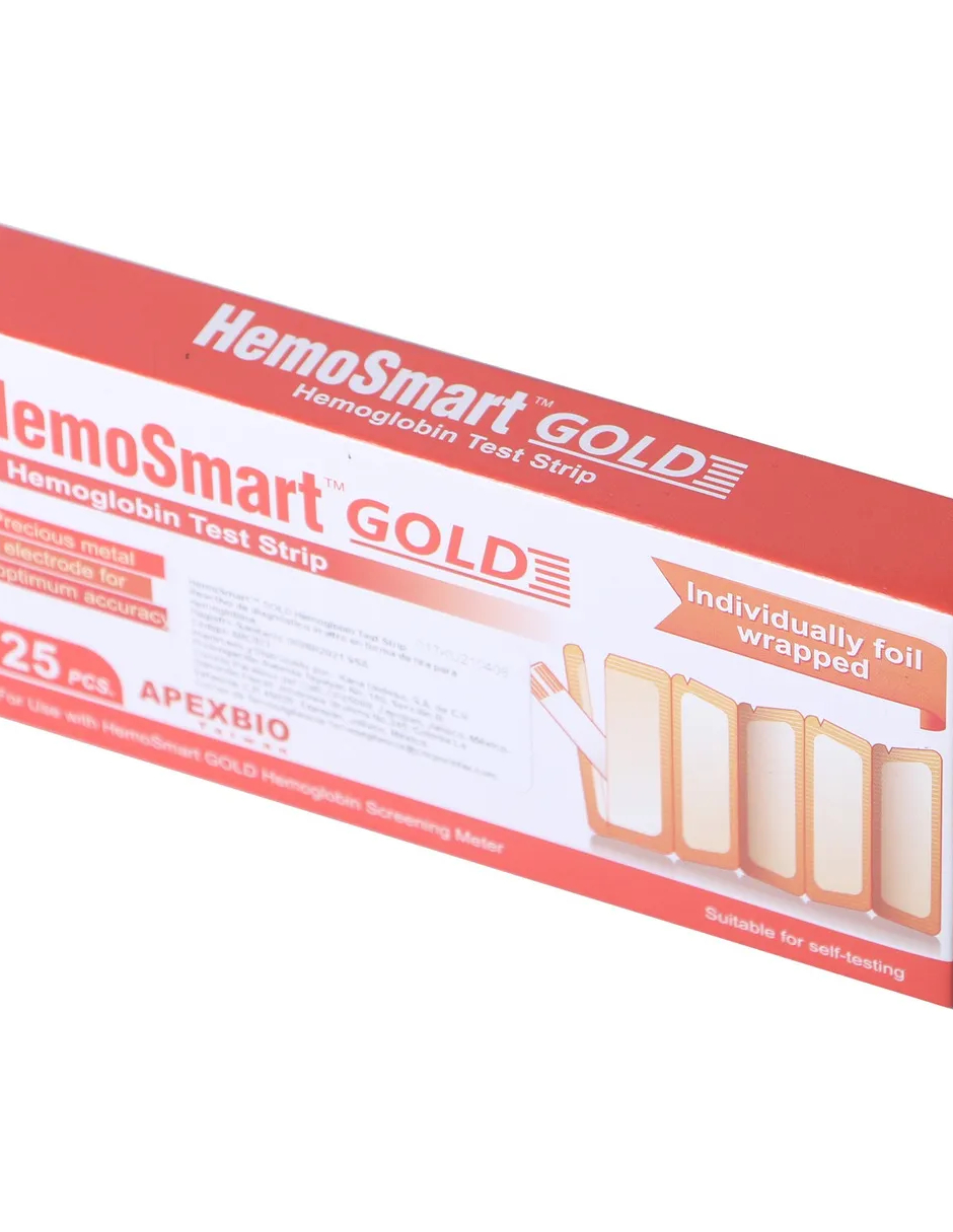 Foto 2 pulgar | 25 Tiras Reactivas para Hemosmart Gold Apexbio