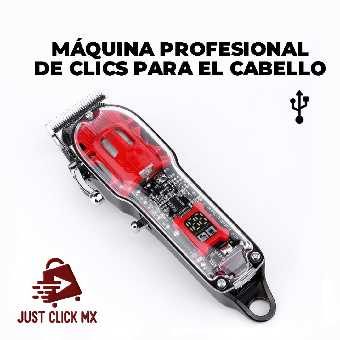 Foto 6 pulgar | Máquina Cortadora de Cabello Profesional Transparente JustClick MX