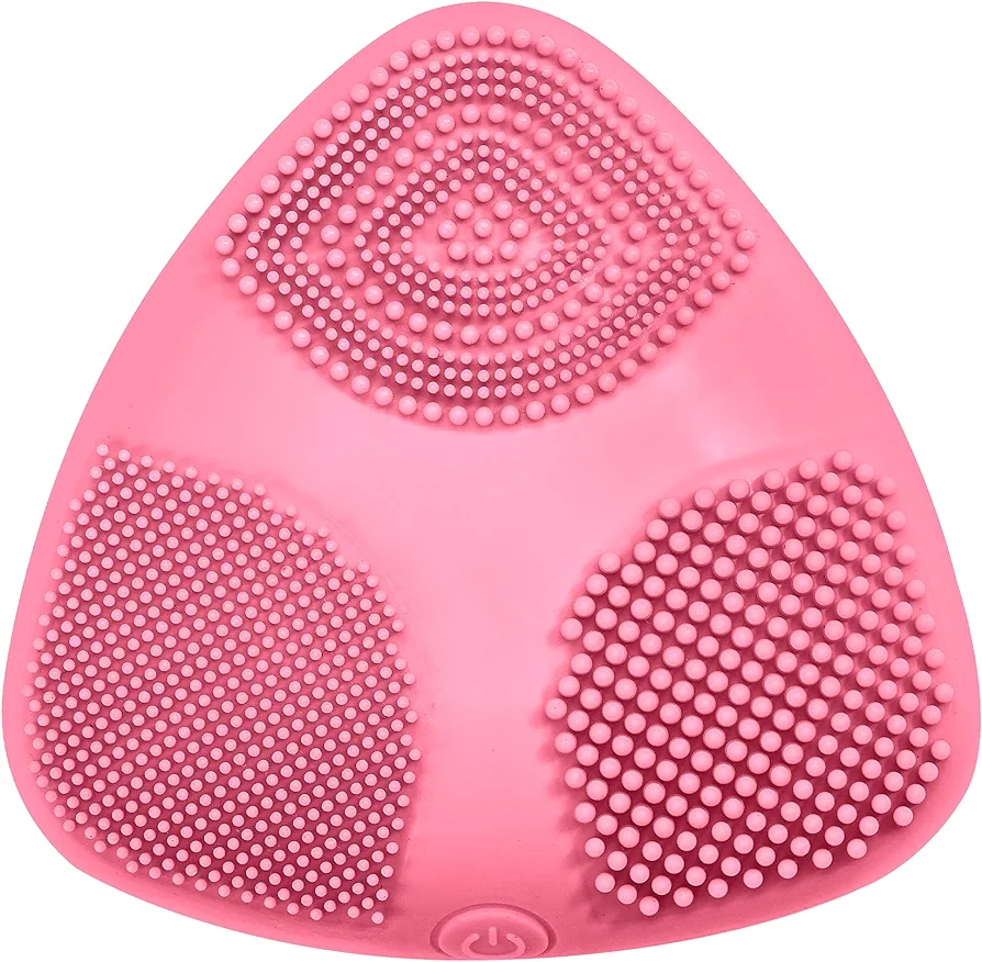 Cepillo Facial Rosa De Silicon 3 Texturas