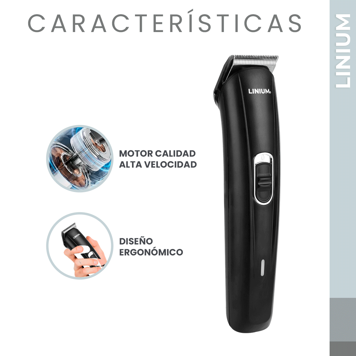 Foto 6 pulgar | Rasuradora y Cortadora de Pelo Linium Eléctrica Recargable Negro