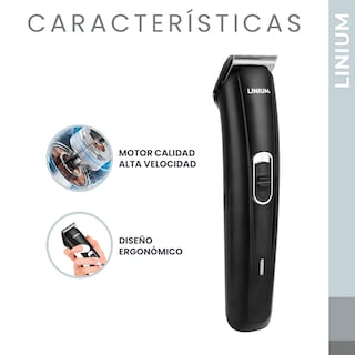 Foto 5 | Rasuradora y Cortadora de Pelo Linium Eléctrica Recargable Negro