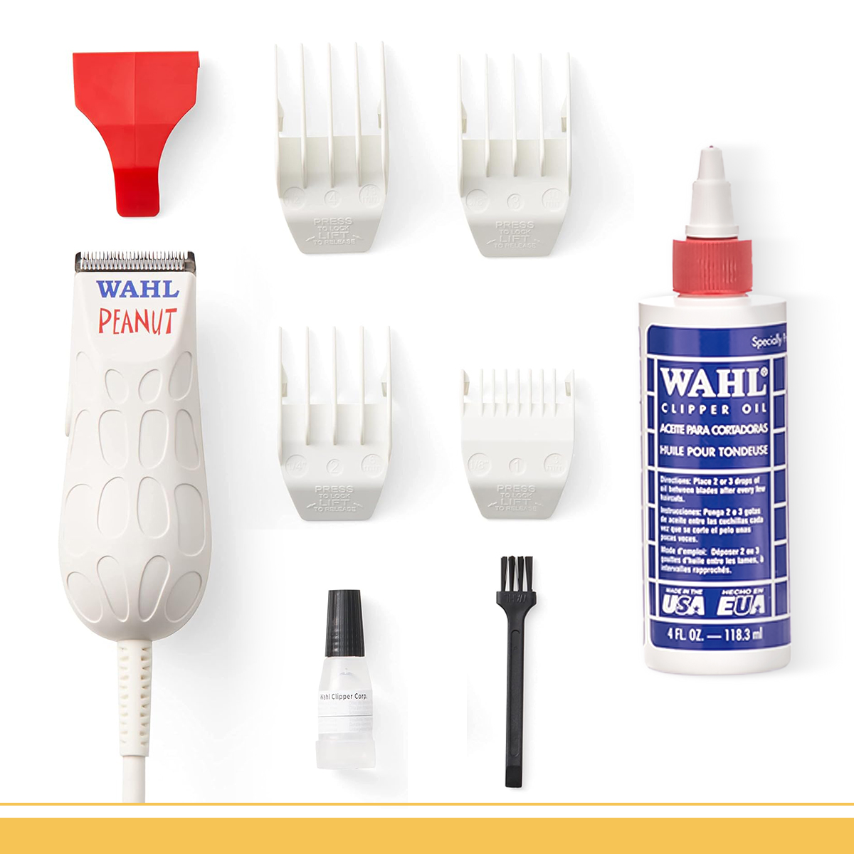 Foto 3 pulgar | Recortadora Profesional Wahl Peanut Blanca + Aceite Lubricante para Cuchillas