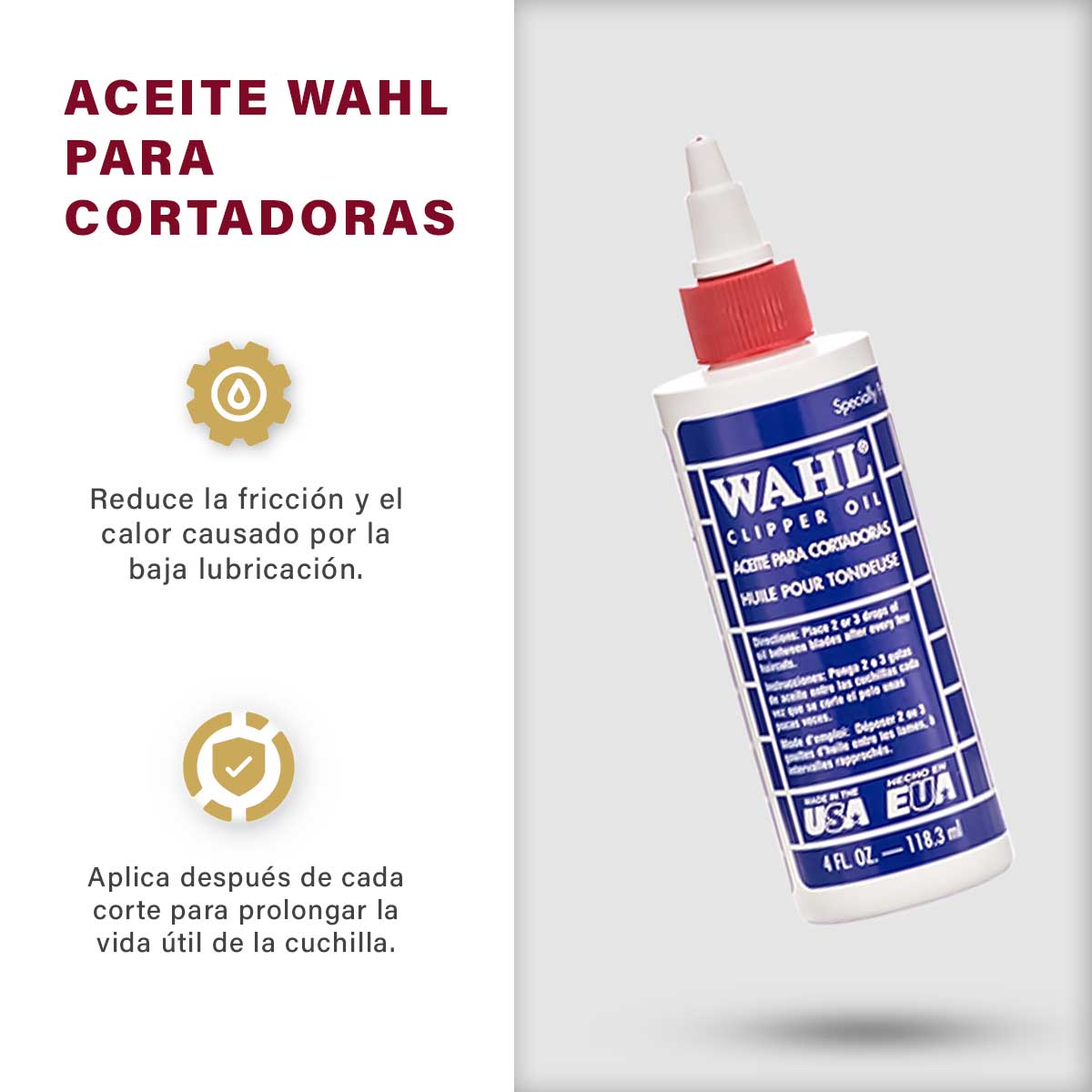 Foto 4 pulgar | Recortadora Profesional Wahl Peanut Blanca + Aceite Lubricante para Cuchillas