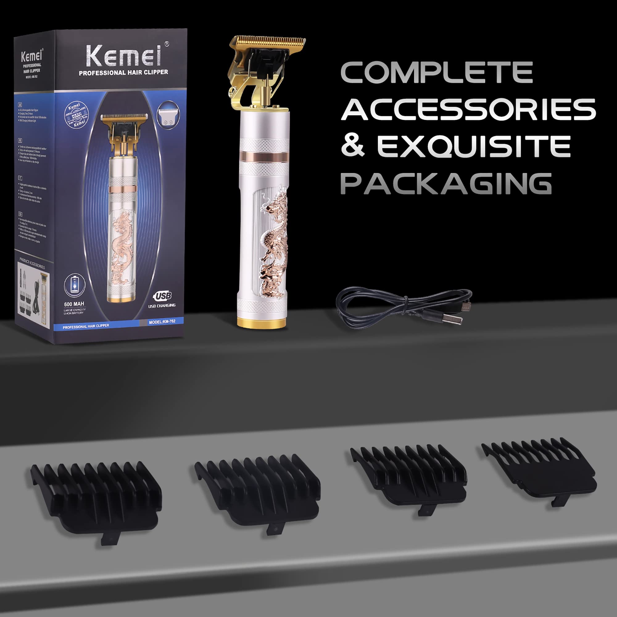 Foto 7 pulgar | Cortadora De Barba Kemei Pro Li Grooming De Hair Clippers Para Hombre - Venta Internacional.