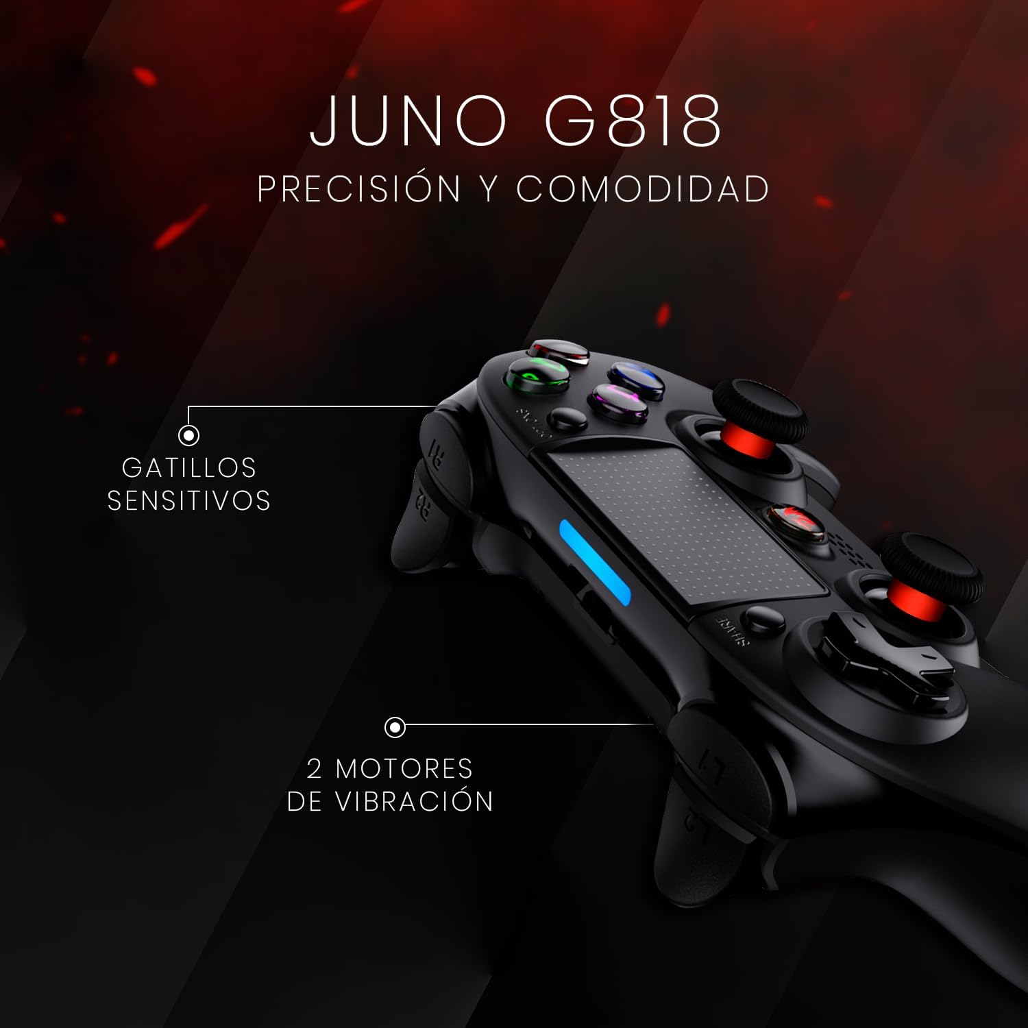 Foto 4 pulgar | Control Gamer Redragon Juno G818 Wireless Bluetooth
