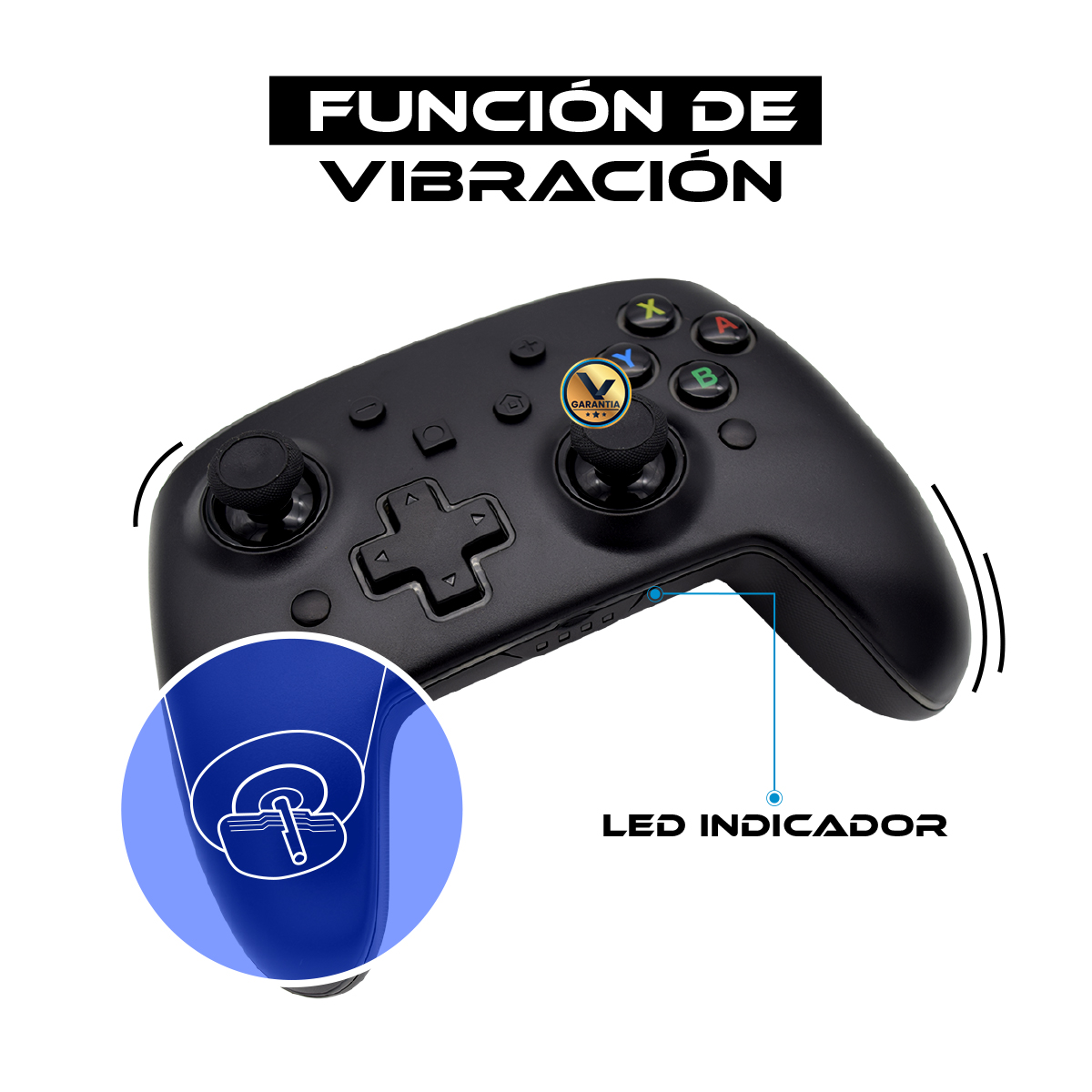 Foto 5 | Control Inalámbrico RGB Compatible con iPhone/Nintendo Switch/Android/PC