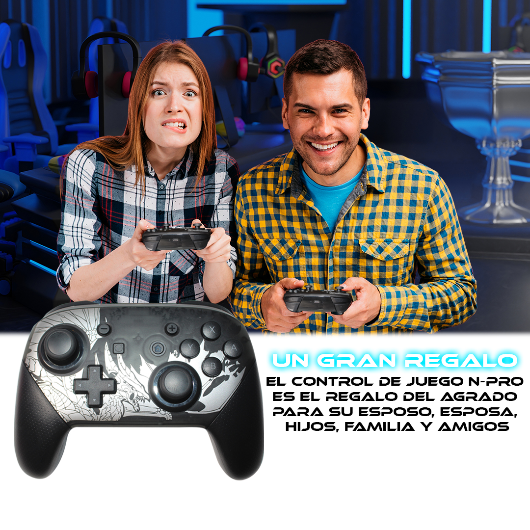 Foto 6 | Control Inalámbrico Recargable Joystick color Plata Compatible con N- Switch y Pc