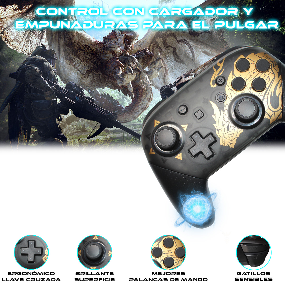 Foto 6 pulgar | Control Inalámbrico Recargable Store Cline Dorado Compatible Nintendo Switch y PC