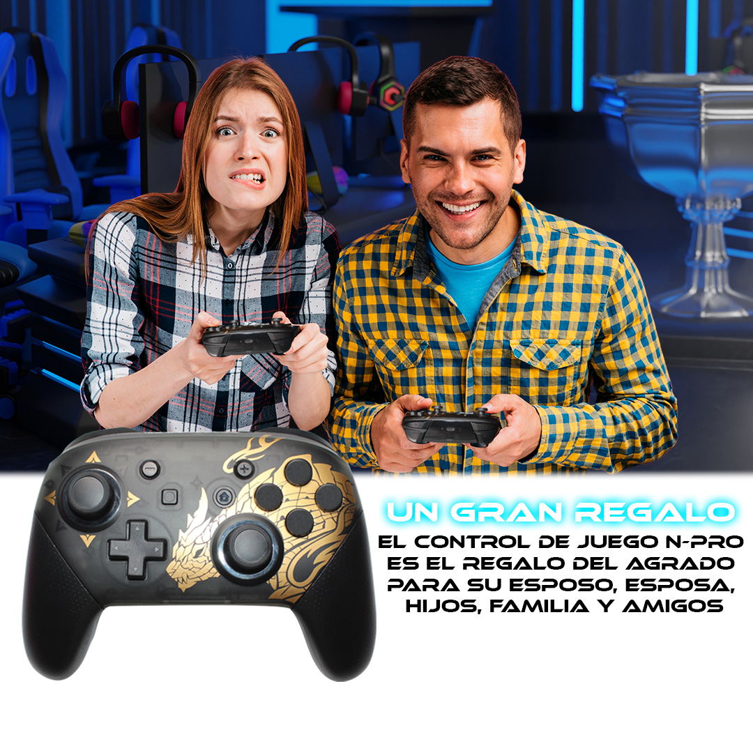 Foto 7 pulgar | Control Inalámbrico Recargable Store Cline Dorado Compatible Nintendo Switch y PC