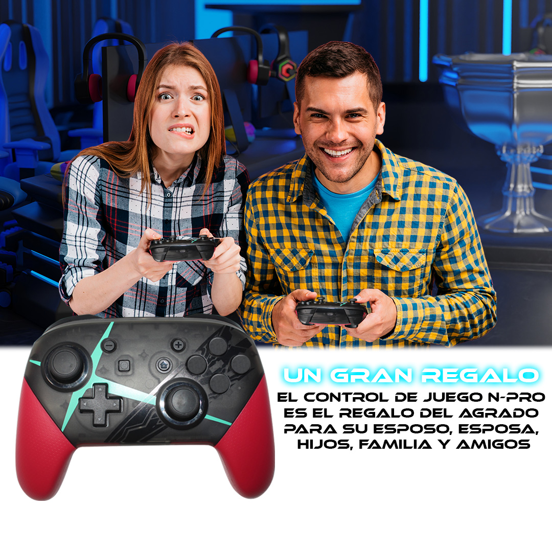 Foto 7 pulgar | Control Inalámbrico Recargable Store Cline Rojo Compatible con Nintendo Switch y PC