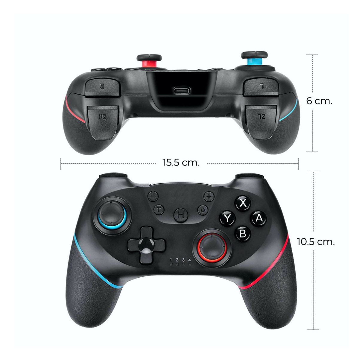 Foto 5 pulgar | Control Bluetooth Compatible Con Nintendo Switch con Vibración Elegate Negro