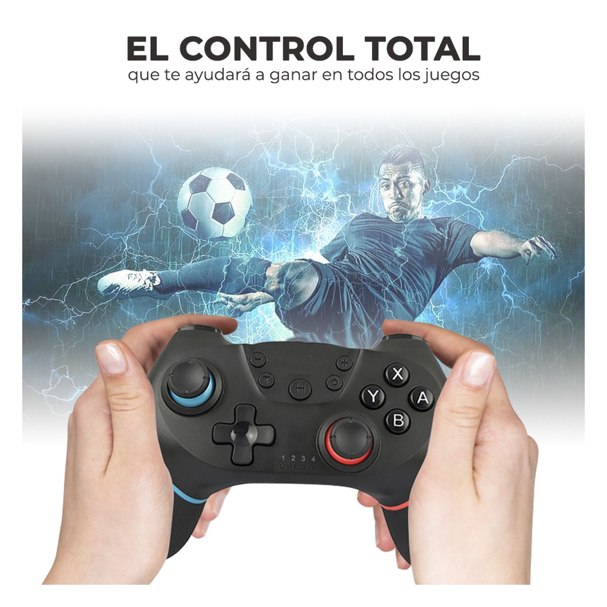 Foto 8 pulgar | Control Bluetooth Compatible Con Nintendo Switch con Vibración Elegate Negro