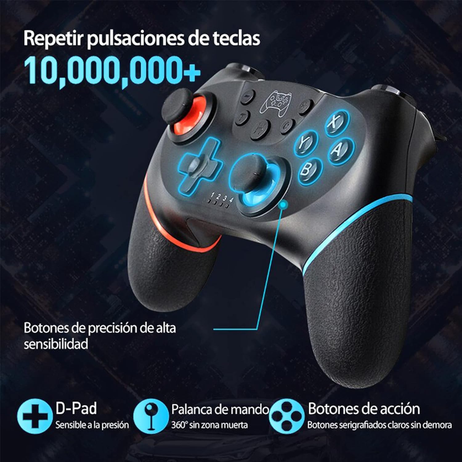 Foto 3 pulgar | Control Inalámbrico Pro para Nintendo Switch Fotgear Joystick Remoto Bluetooth