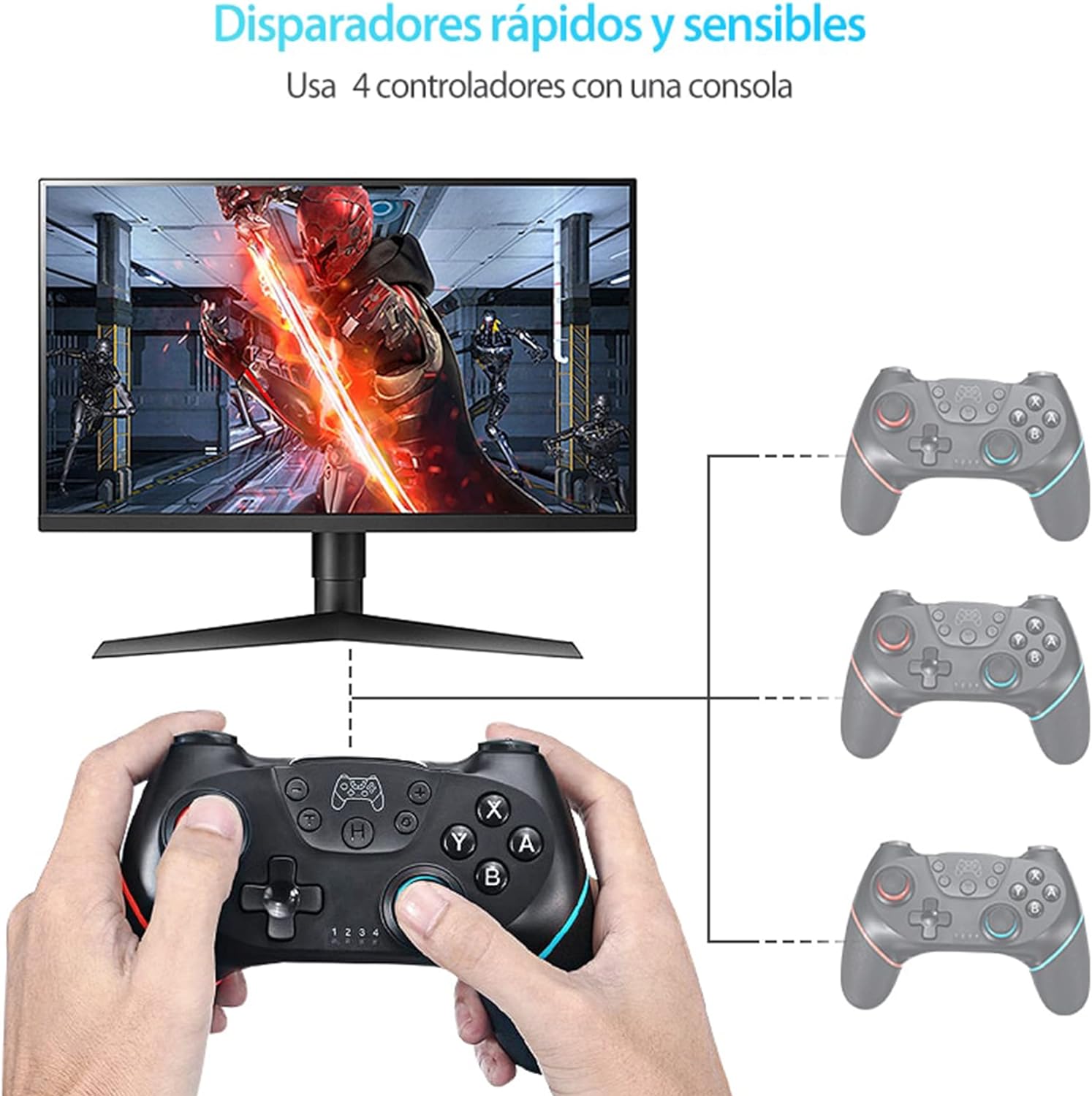 Foto 6 pulgar | Control Inalámbrico Pro para Nintendo Switch Fotgear Joystick Remoto Bluetooth