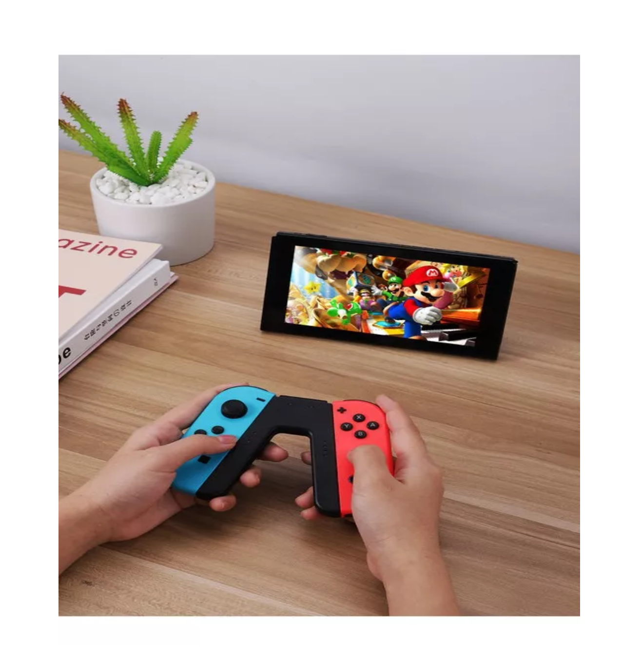 Foto 5 pulgar | Cargador para Mando Nintendo Switch Agarre de Carga Azul