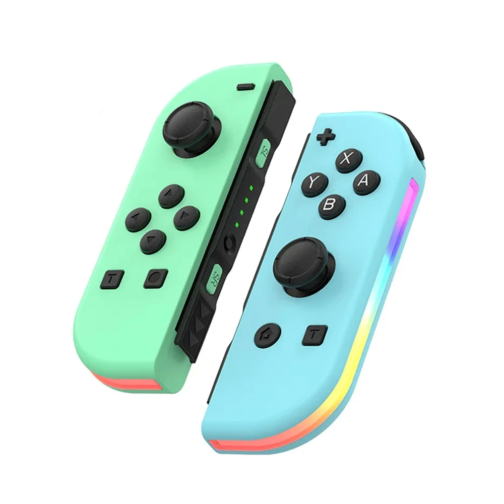 Joycons Genéricos para Nintendo Switch con Luz RGB Azul y Verde