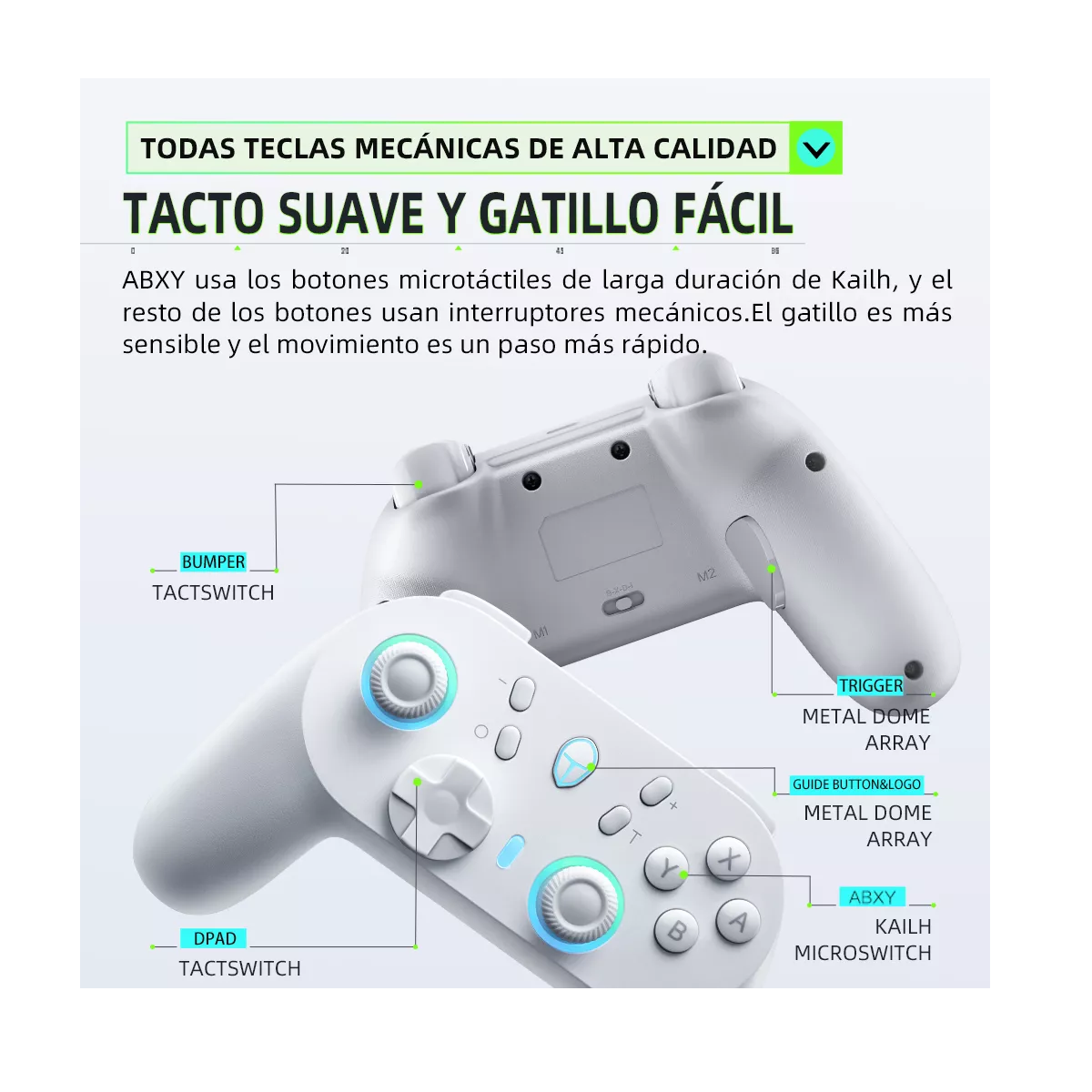 Foto 4 pulgar | Control Inalámbrico Eo Safe Imports Thunderobot G45 para Nintendo Switch Blanco