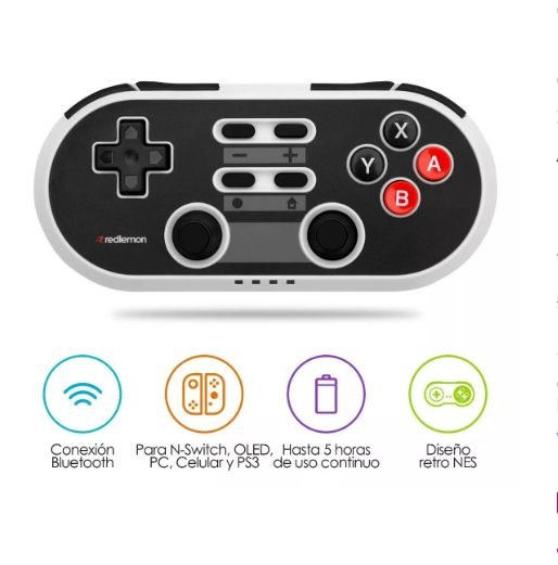 Foto 3 pulgar | Control Para Nintendo Switch Retro Inalámbrico Con Diseño Clásico, Compatible Con Switch, Switch Lite, Switch