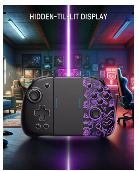 Foto 2 | Joystick Funlab Luminous Switch Joypad Inalámbrico Control Para Nintendo Switch Color Negro