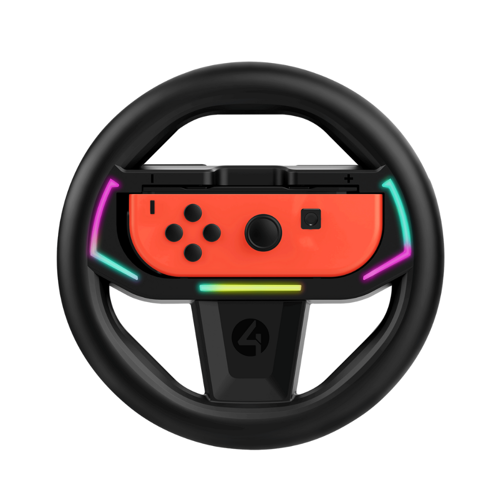 Foto 3 pulgar | Volante De Carreras 4gamers Racing Wheel Led: Compatible Con Joy-con De Nintendo Switch