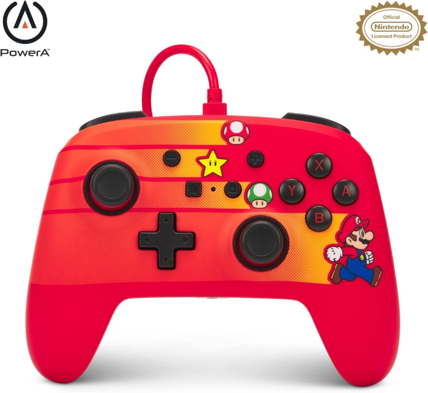 Foto 2 pulgar | Control Alámbrico PowerA Speedster Mario para Nintendo Switch