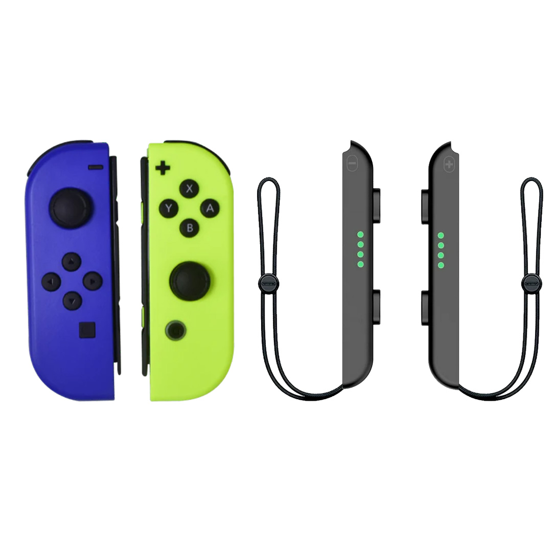 Set De Control Joystick Inalámbrico Para N-switch Joy-con Verde-azul+cordón Para La Muñeca