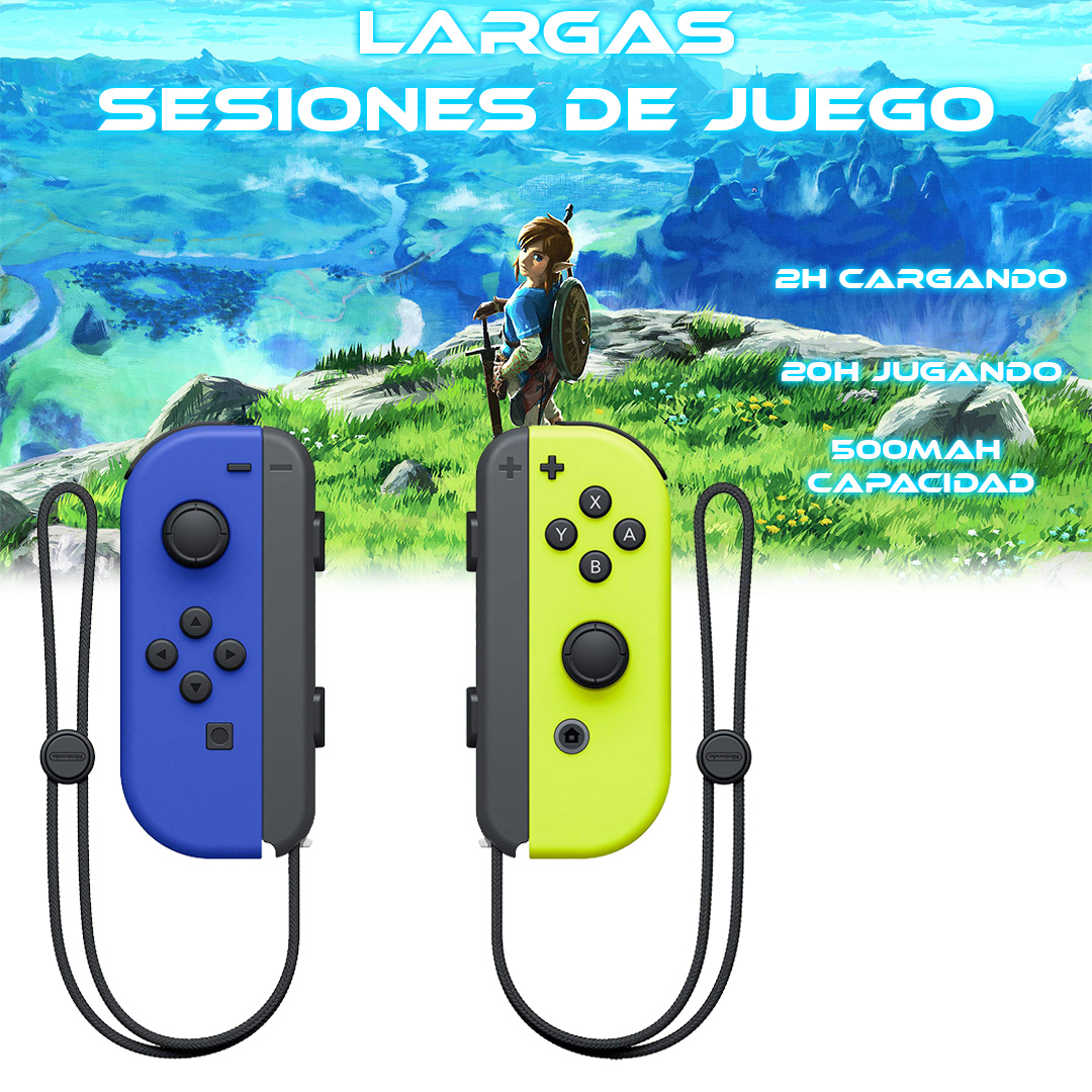 Foto 2 | Set De Control Joystick Inalámbrico Para N-switch Joy-con Verde-azul+cordón Para La Muñeca